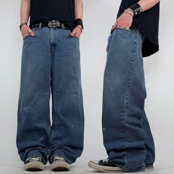Other Other - Vintage y2k baggy wide leg embroidered grunge skater archive jeans